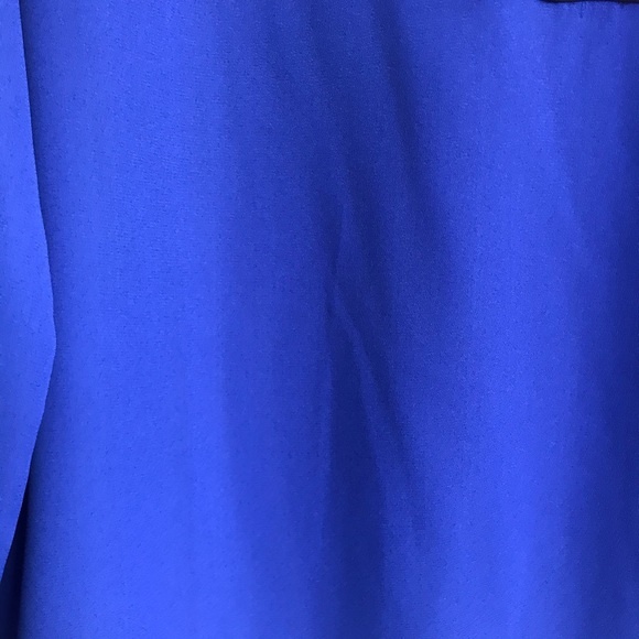 GORGEOUS ROYAL BLUE CHIFFON TOP - Picture 3 of 5